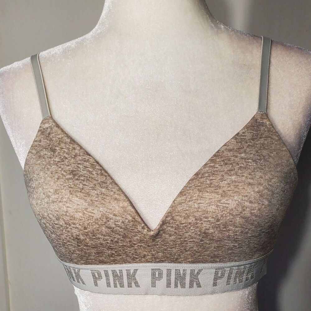 PINK SPORT BRA GRAY SIZE 34B